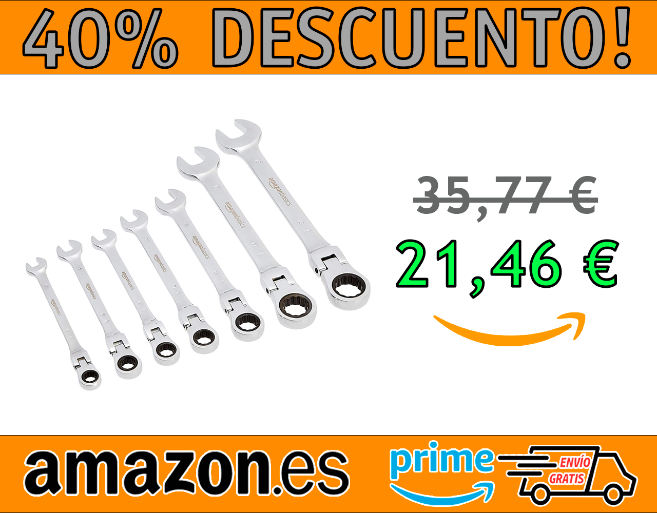 JUEGO DE LLAVES DE TRINQUETE MIXTAS AMAZON BASICS