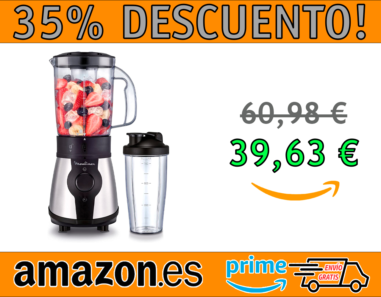 BATIDORA DE VASO MOULINEX BLEND&GO DE 300W