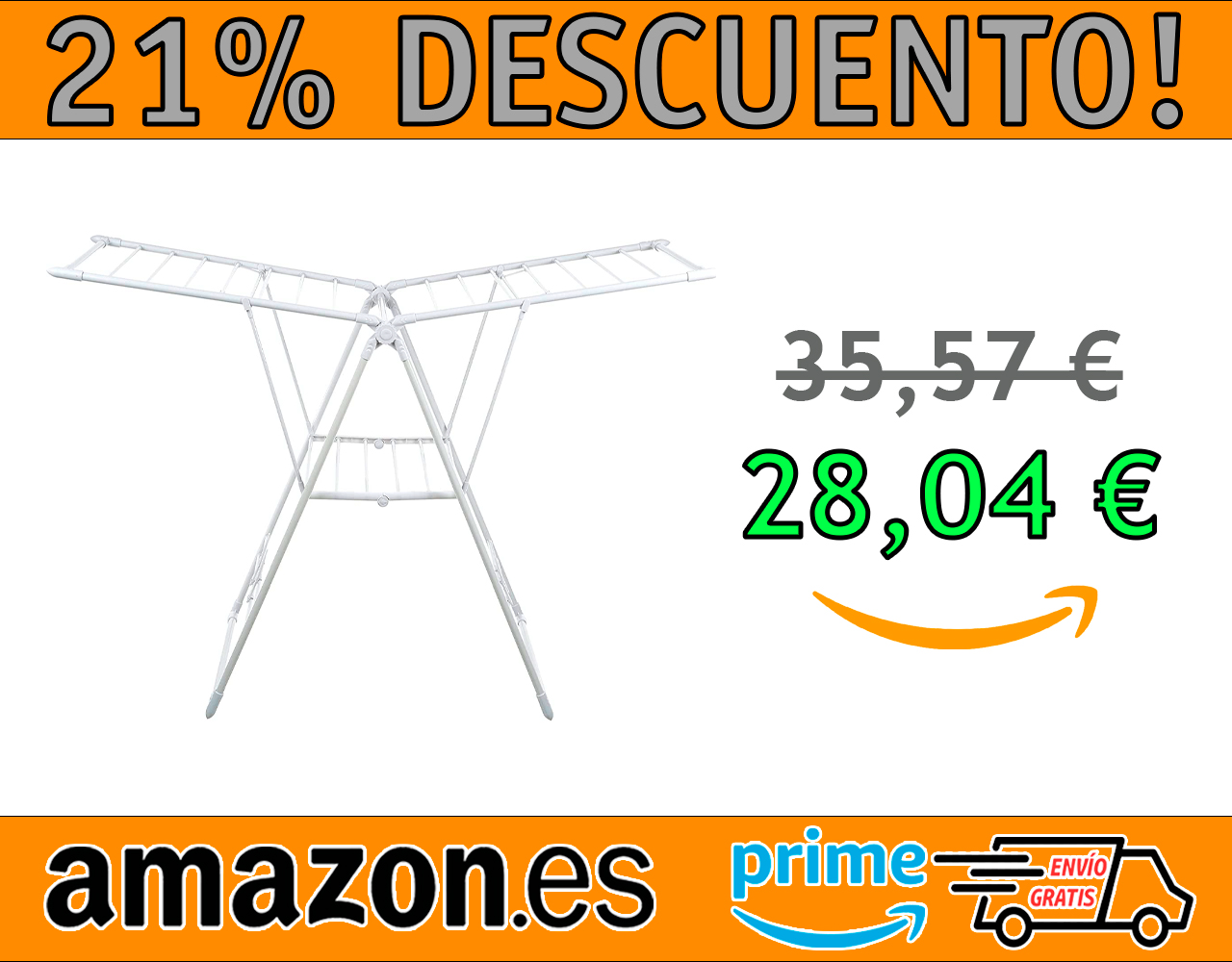 TENDEDERO DE ROPA CON ALAS AMAZON BASICS