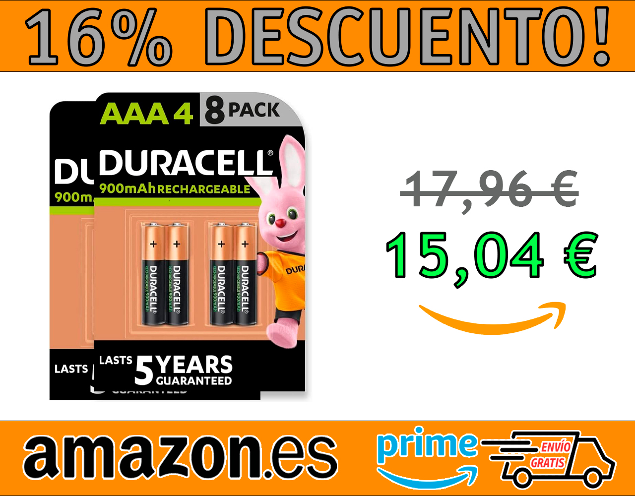 PILAS RECARGABLES AAA 900 MAH DURACELL