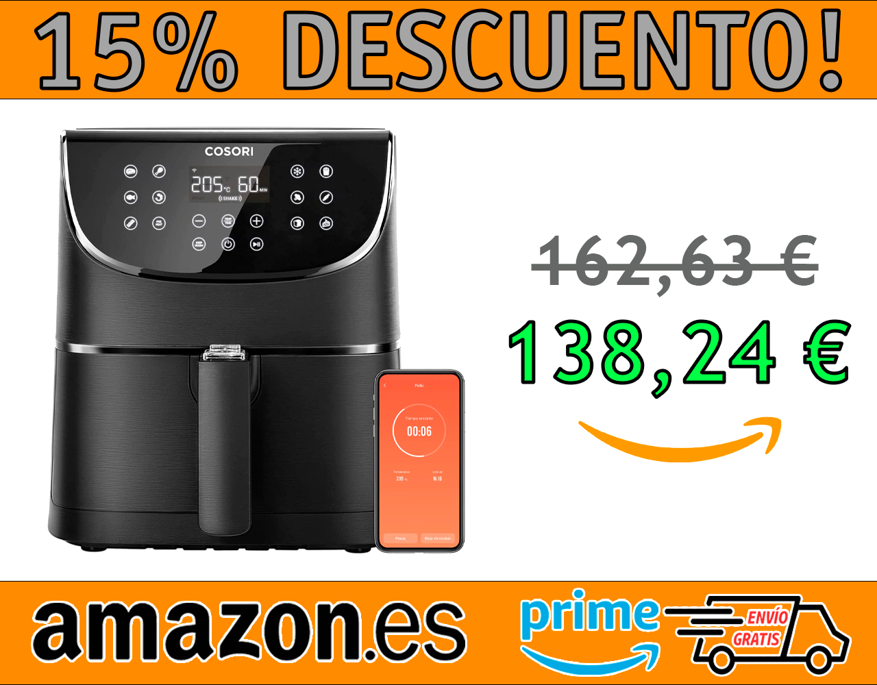 FREIDORA SIN ACEITE INTELIGENTE XXL, 5,5L COSORI