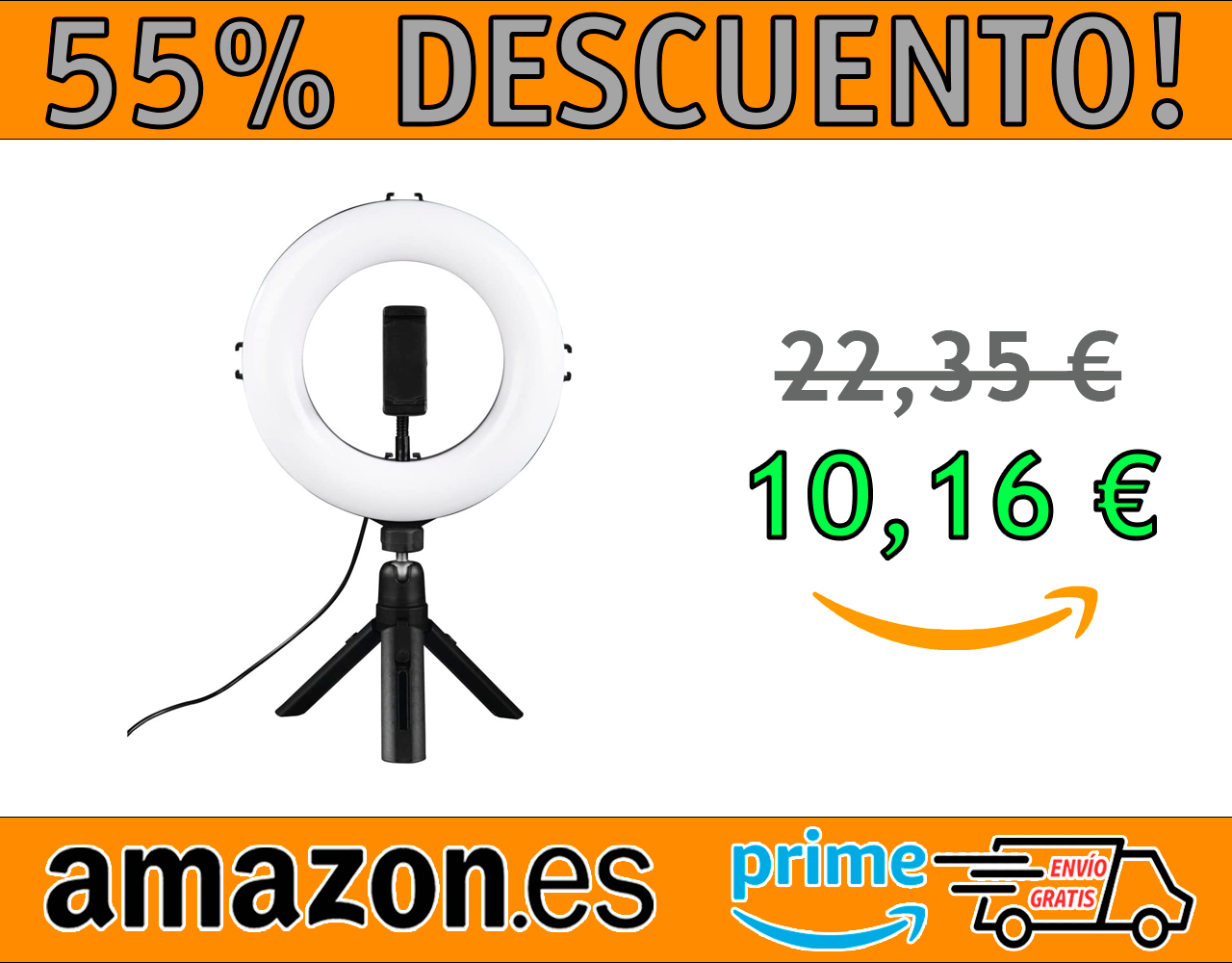 ARO DE LUZ LED TRÍPODE PARA SMARTPHONES HAMA