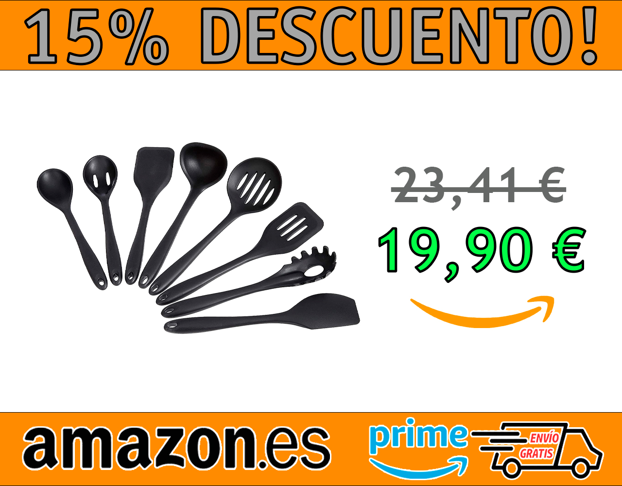 8 UTENSILIOS DE COCINA DE SILICONA AMAZON COMMERCIAL