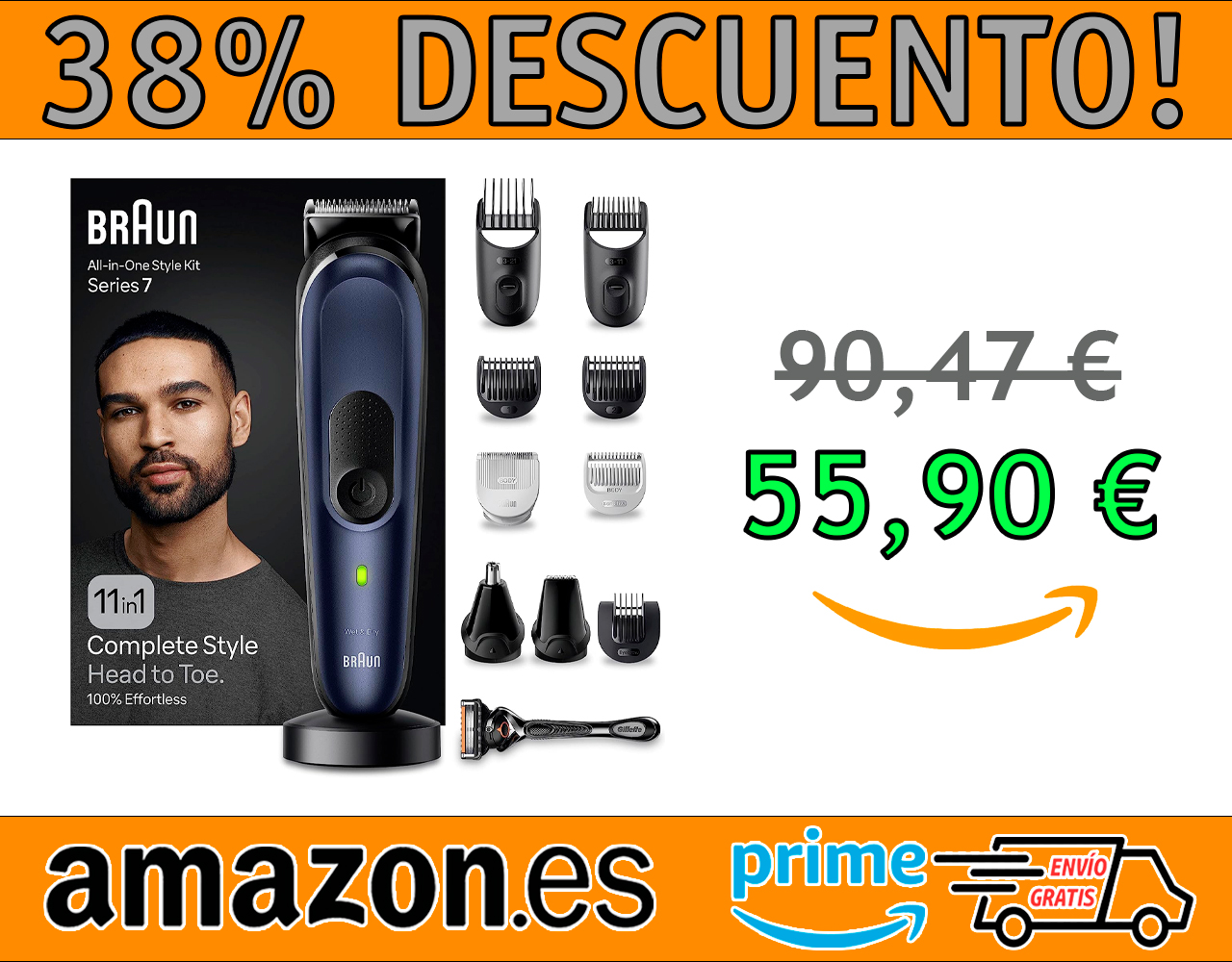 RECORTADORA DE BARBA 11 EN 1 BRAUN SERIES 7 MGK7450