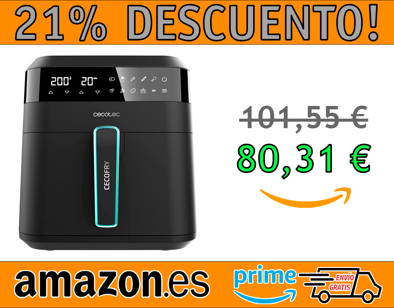 FREIDORA SIN ACEITE CECOTEC 6L CECOFRY EXPERIENCE 6000