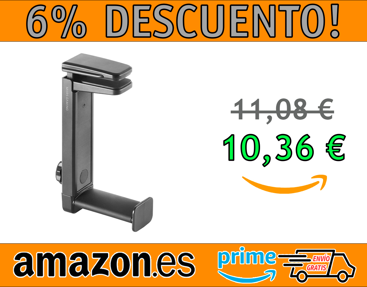 SOPORTE AURICULARES GANCHO+STAND MARS GAMING MHH2