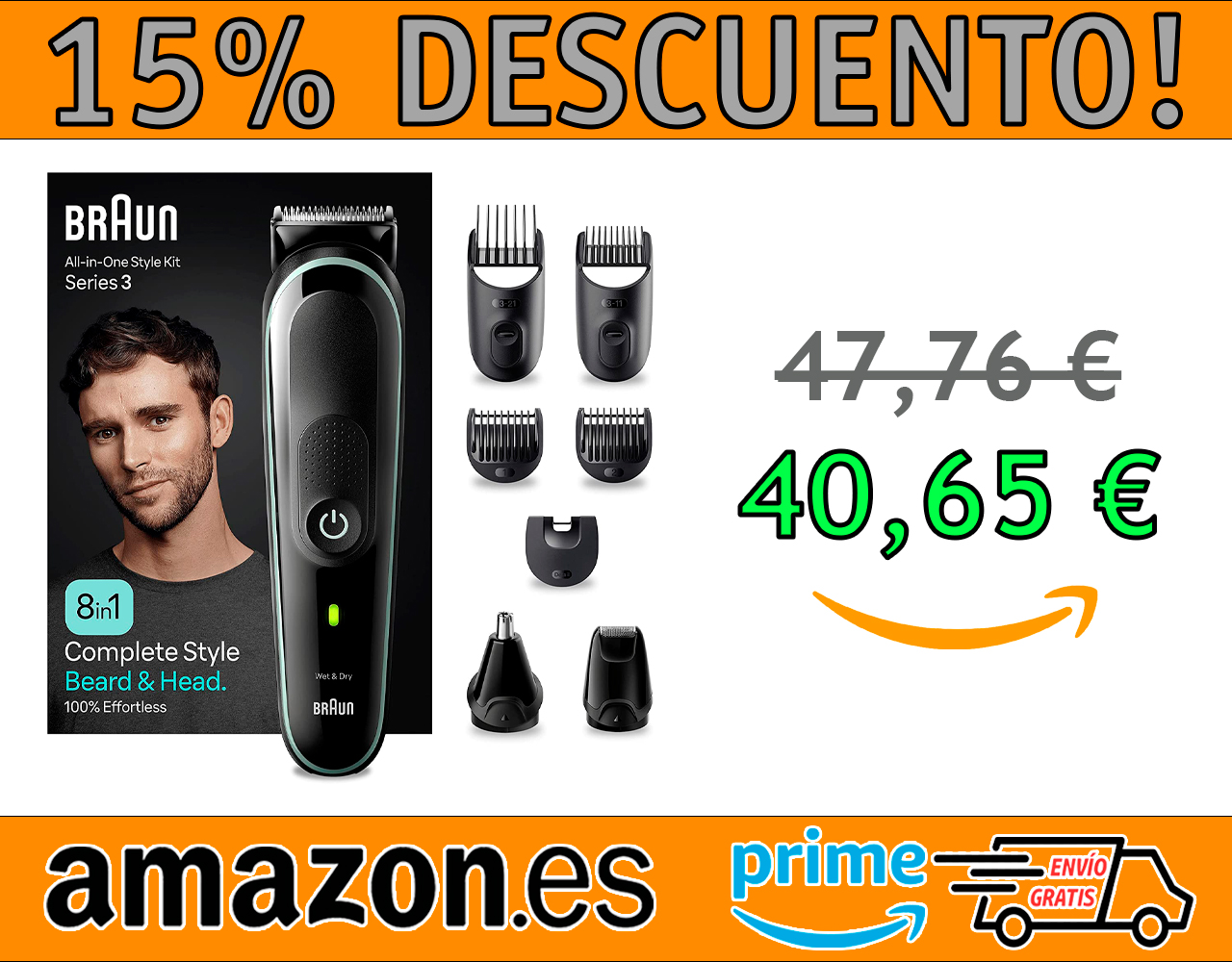 RECORTADORA DE BARBA TODO EN UNO BRAUN SERIES 3