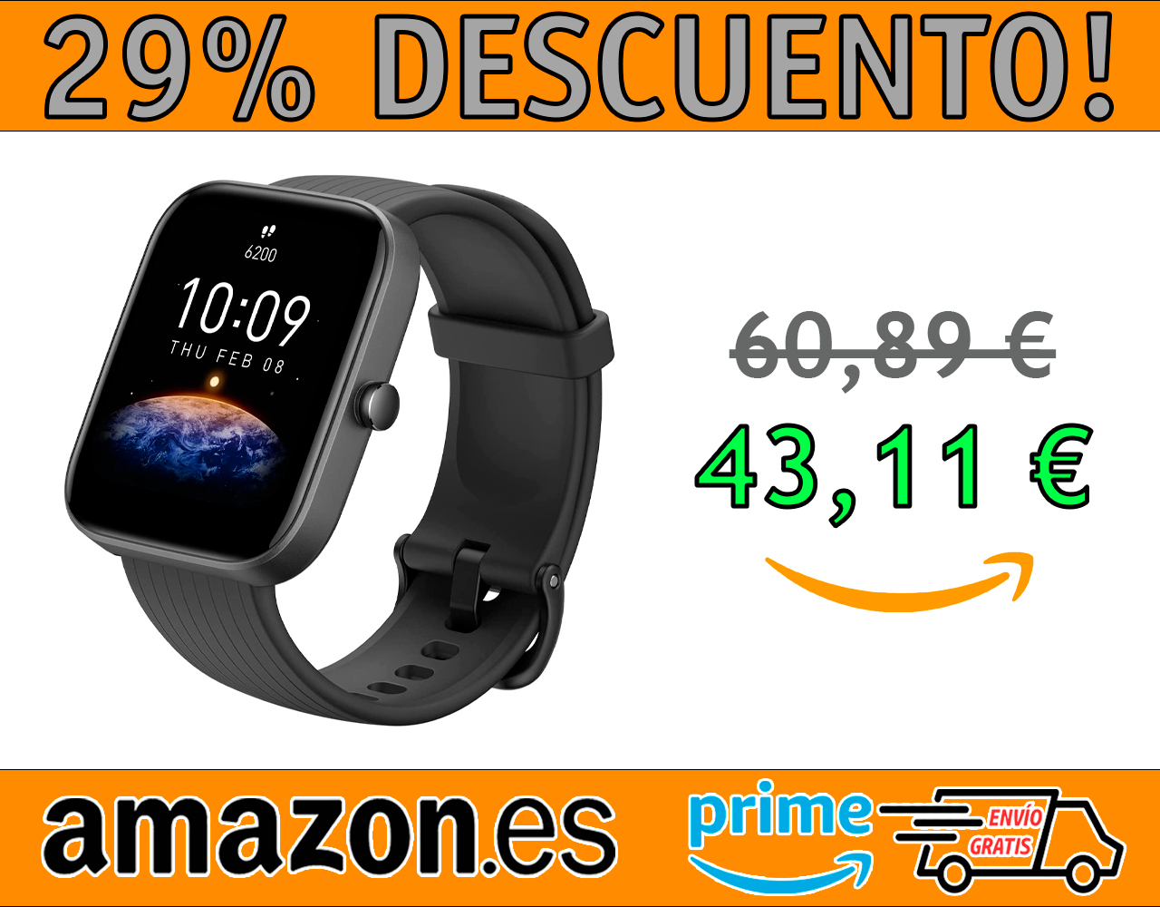 SMARTWATCH AMAZFIT BIP 3 PANTALLA A COLOR DE 1,69″