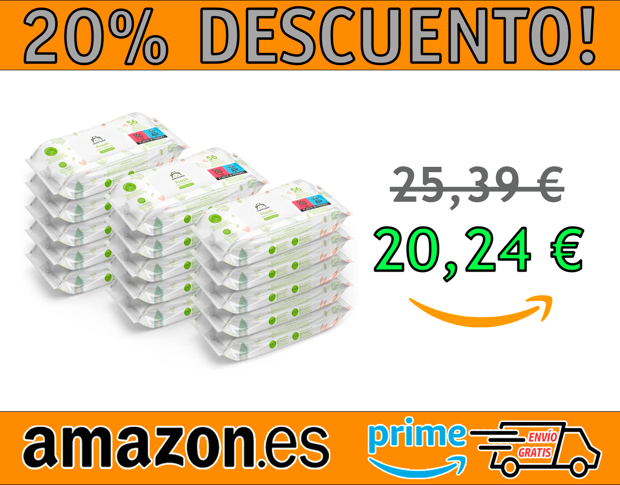 TOALLITAS HÚMEDAS PARA BEBÉ MAMA BEAR FRESH
