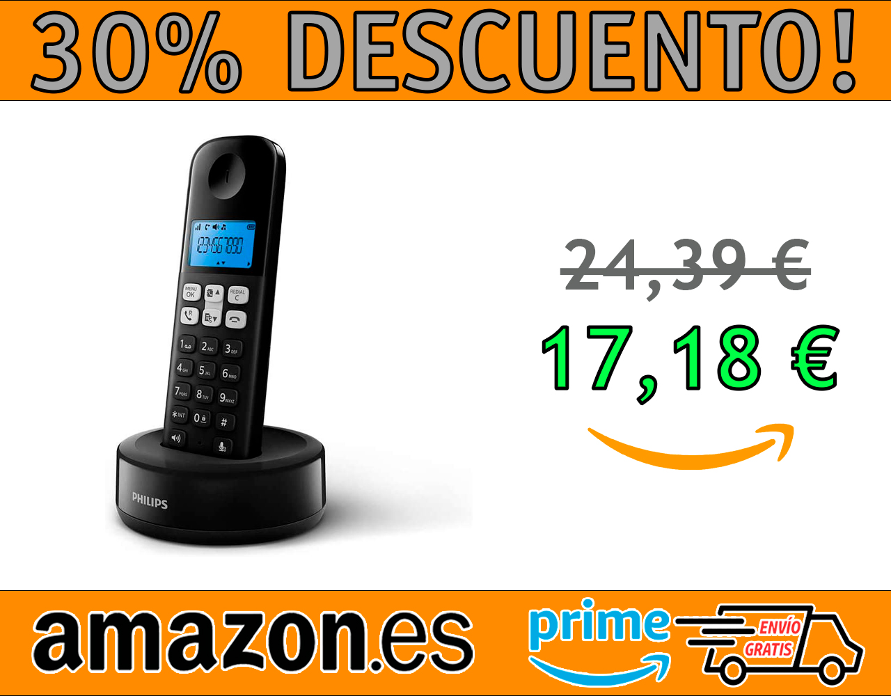 TELÉFONO FIJO INALÁMBRICO PHILIPS D1611B/34