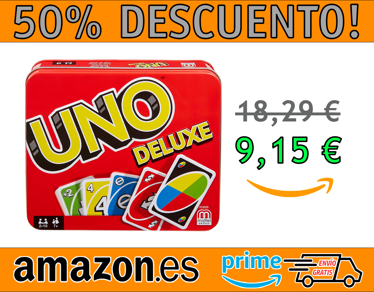 JUEGO DE CARTAS UNO DELUXE MATTEL GAMES.