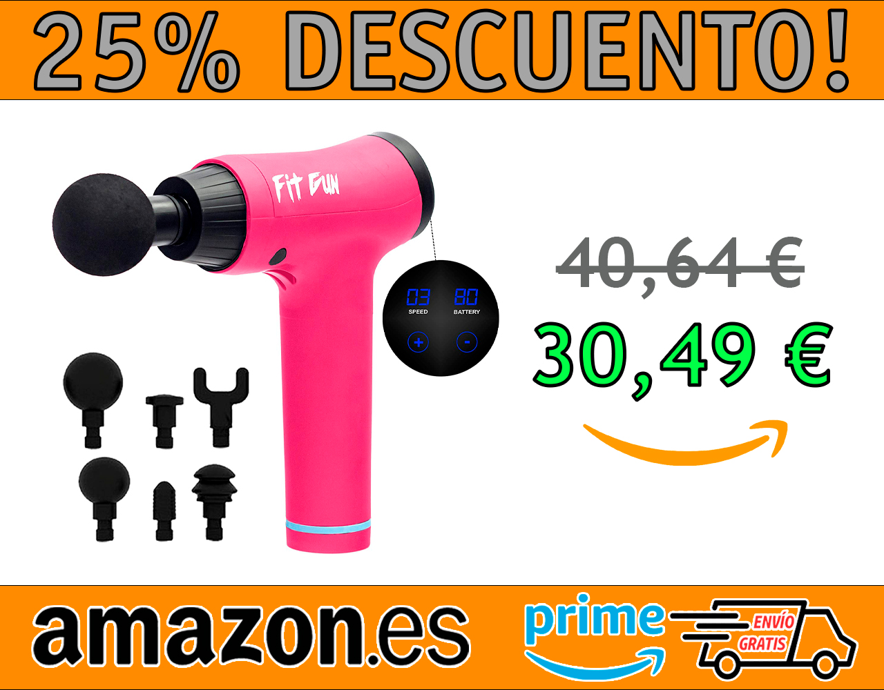 PISTOLA DE MASAJE MUSCULAR WOXTER FIT GUN PINK