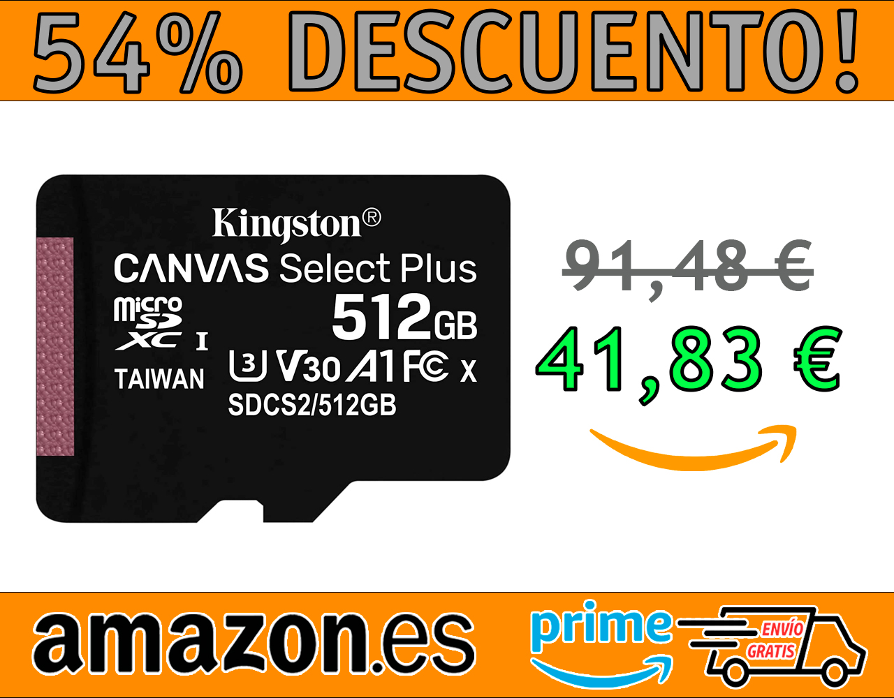 MICRO SD KINGSTON SDCS2/512GB CANVAS SELECT PLUS