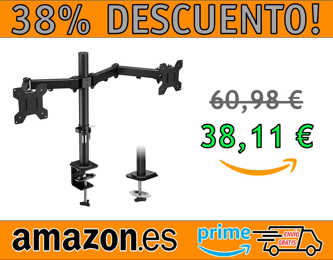 SOPORTE DOBLE PARA MONITOR MARCA BONTEC