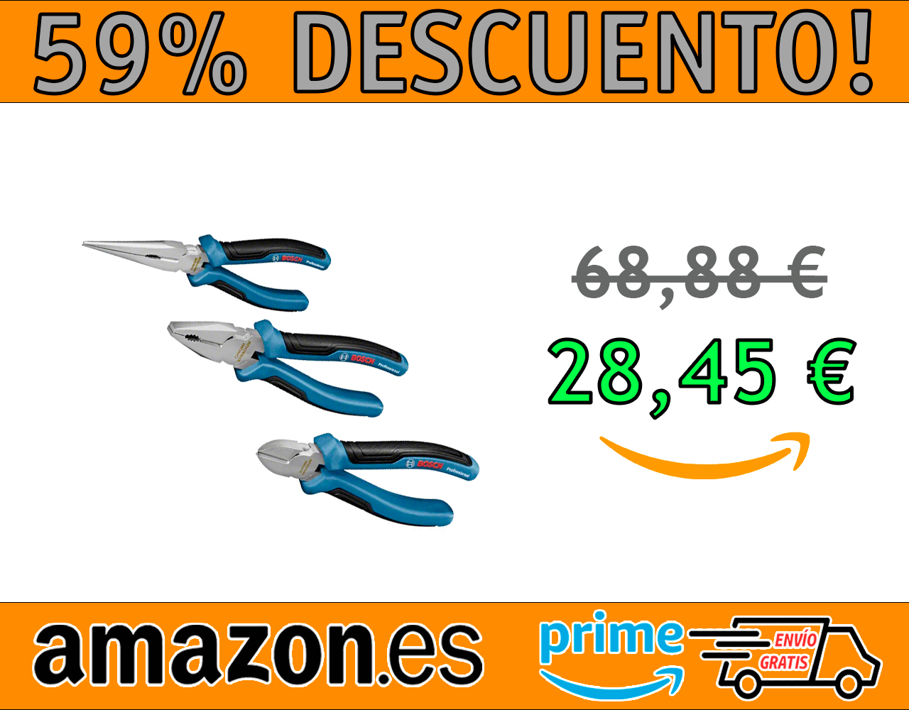 JUEGO DE 3 ALICATES BOSCH PROFESSIONAL