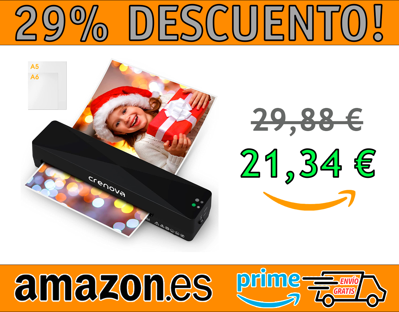 MÁQUINA PLASTIFICADORA Y LAMINADORA A4 CRENOVA