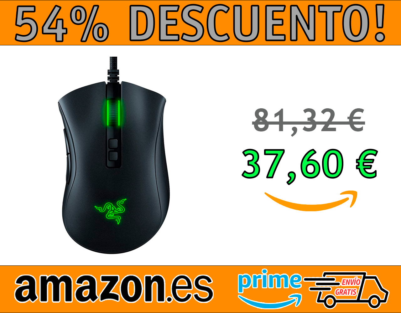 RATÓN GAMING CON CABLE RAZER DEATHADDER V2