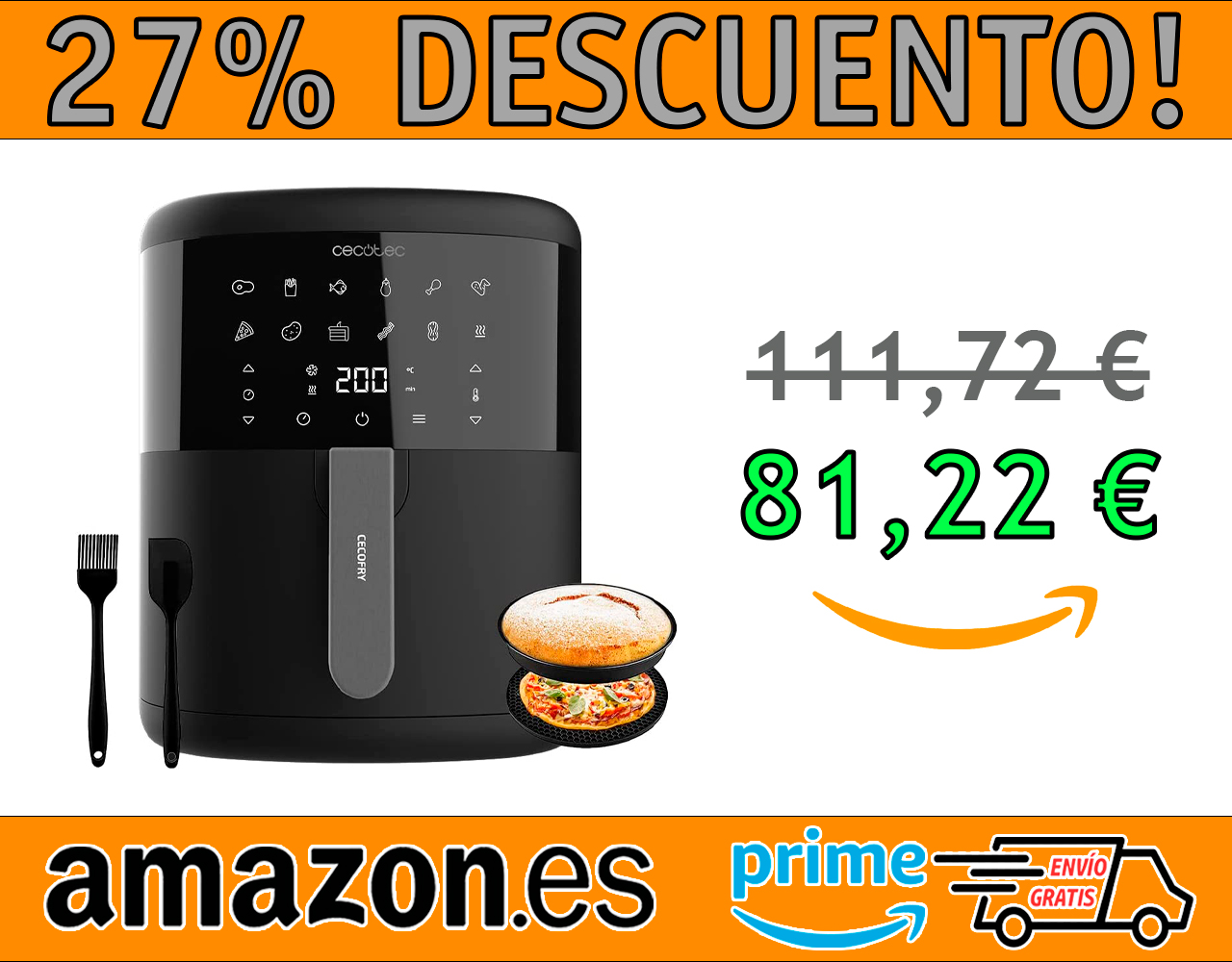 FREIDORA SIN ACEITE 6L CECOTEC BOMBASTIK 6000