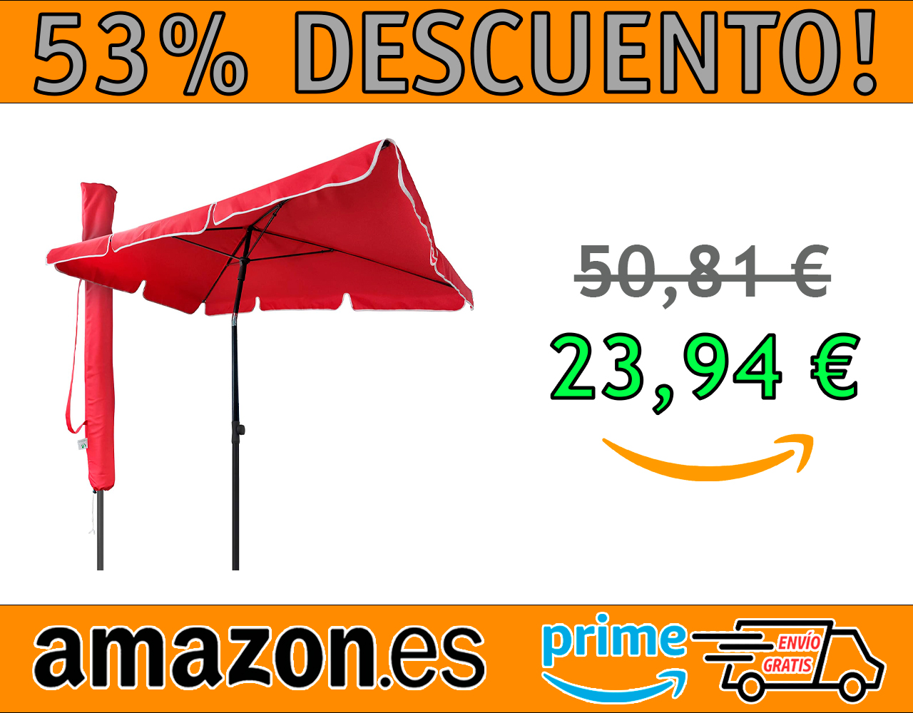 SOMBRILLA RECTANGULAR MULTIUSOS VOUNOT 200X125 CM