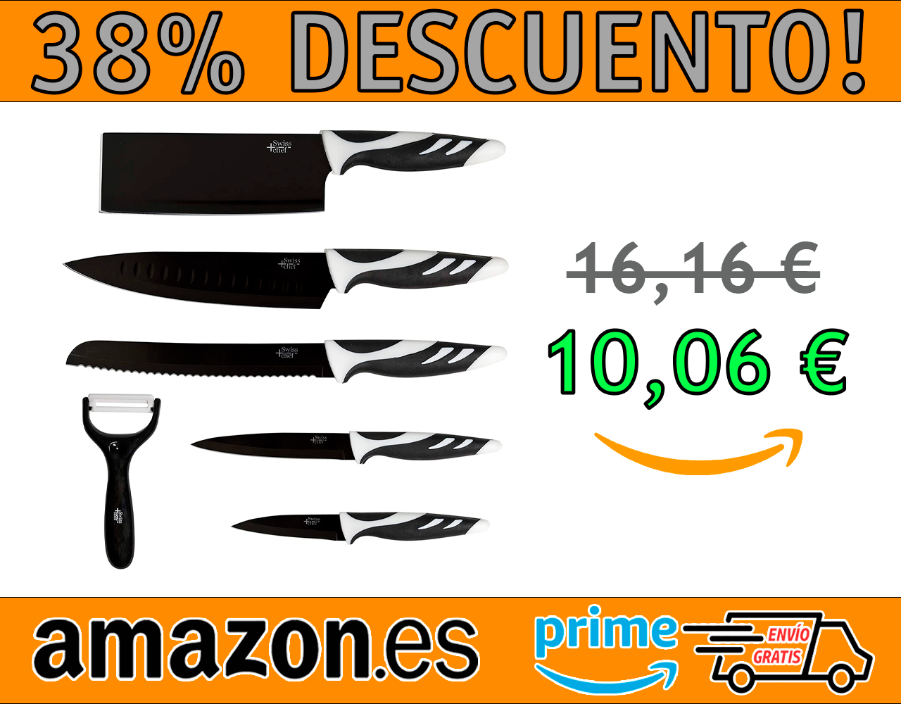 JUEGO DE 6 CUCHILLOS DE COCINA DE ALTA GAMA CECOTEC