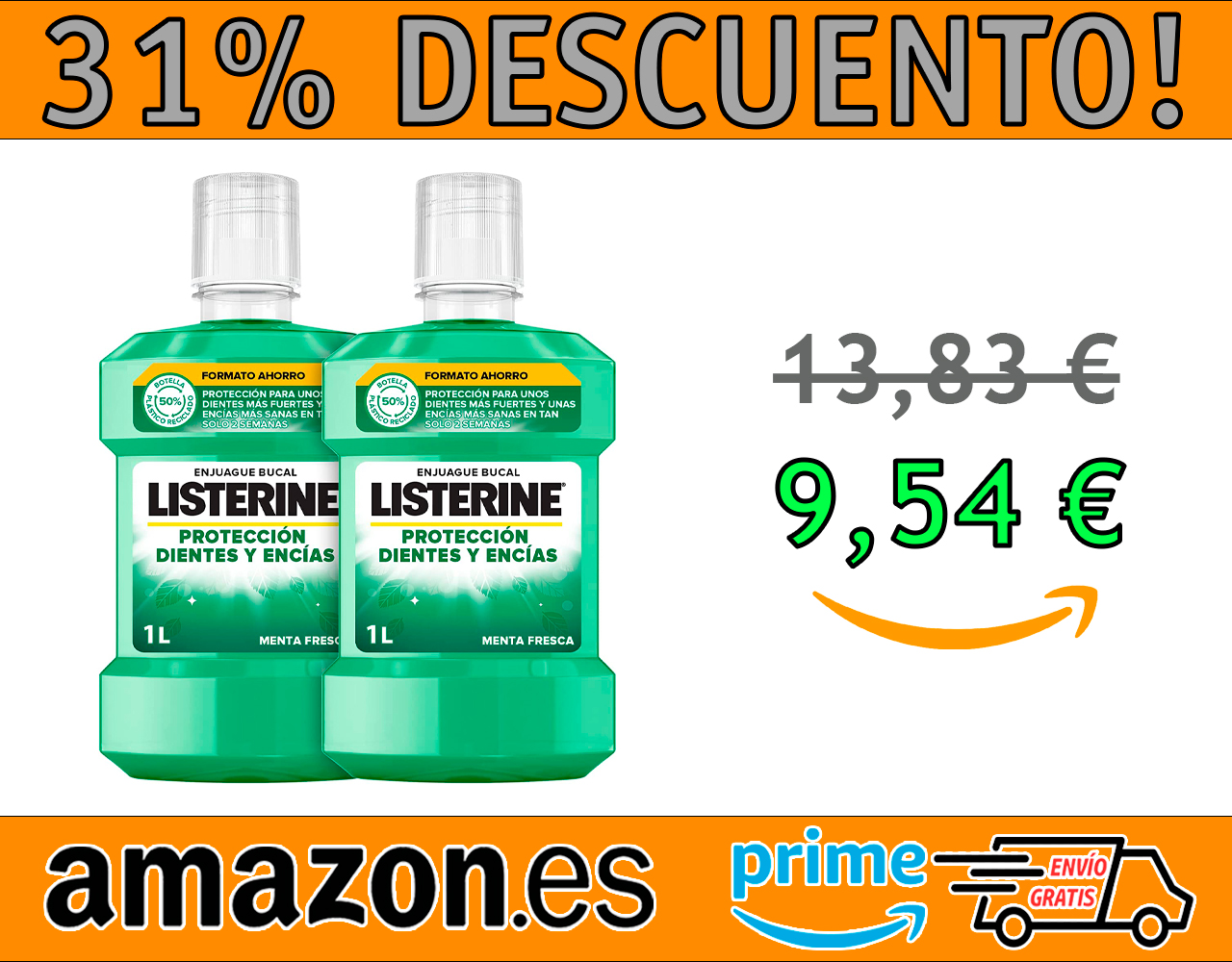 LISTERINE ENJUAGUE BUCAL SABOR MENTA FRESCA