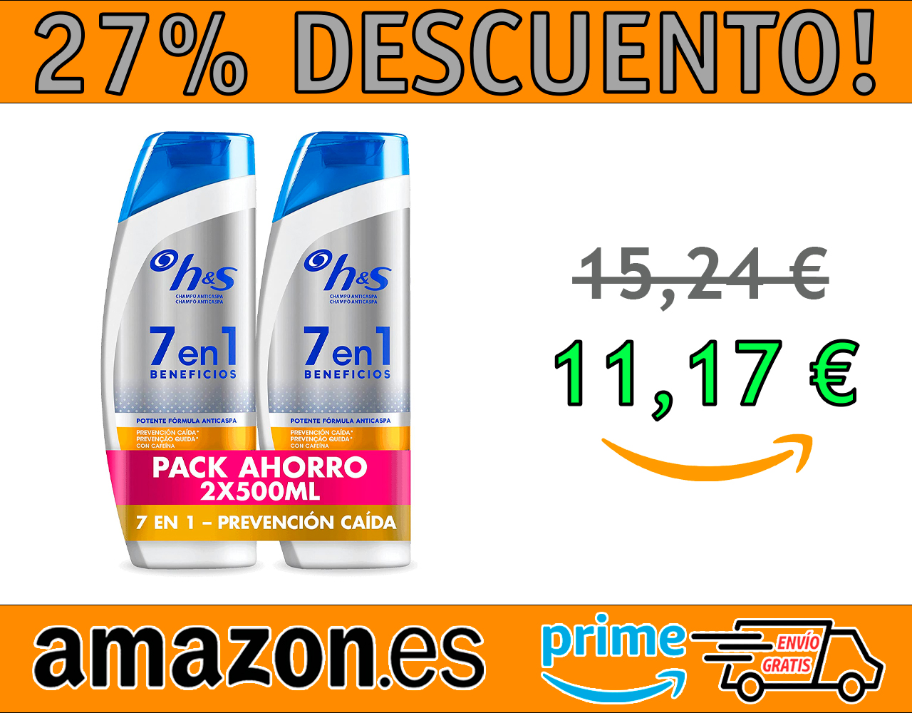 CHAMPÚ ANTICAÍDA HOMBRE HEAD & SHOULDERS 7 EN 1