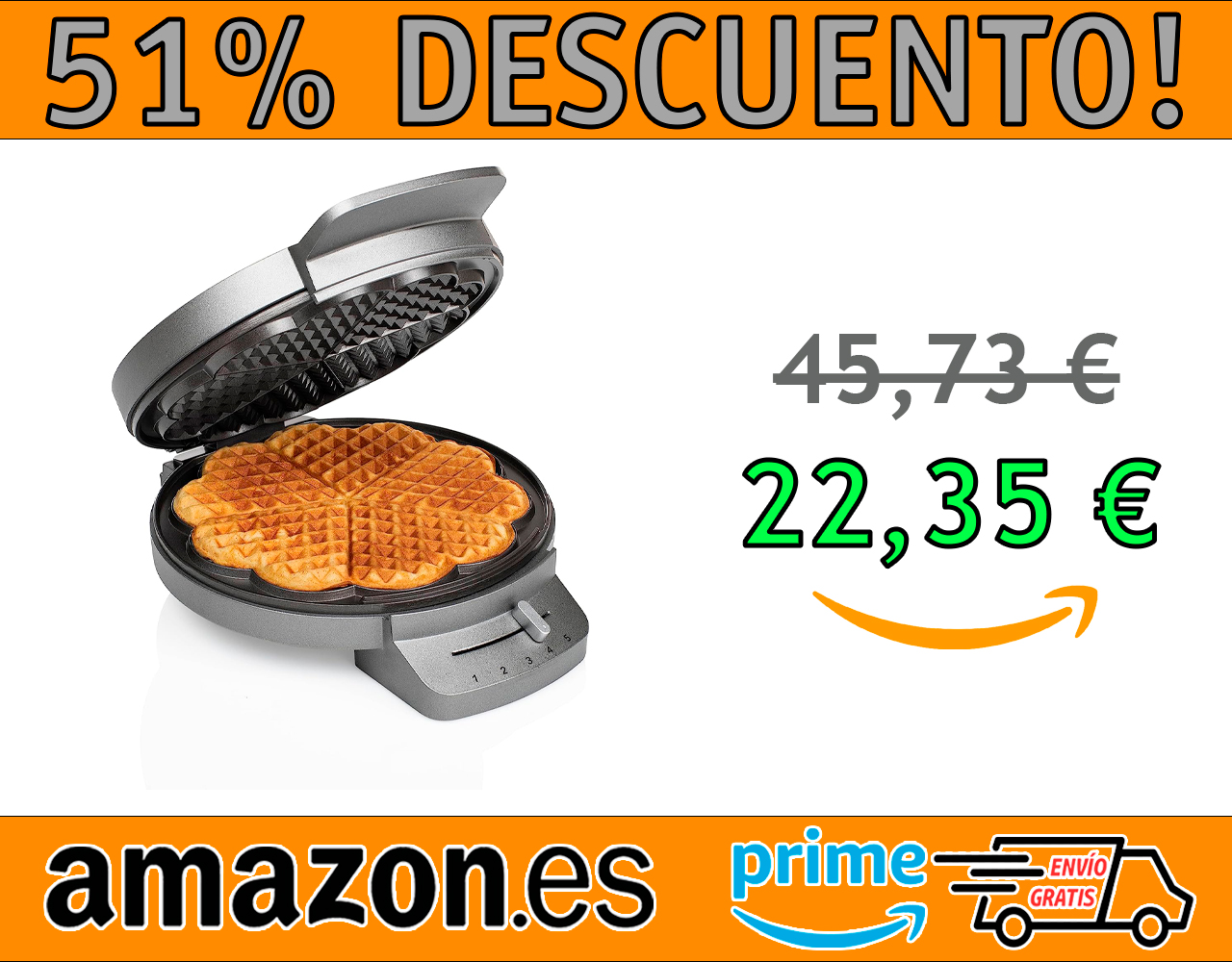 GOFRERA CON 5 FORMAS DE CORAZÓN 1200W PRINCESS