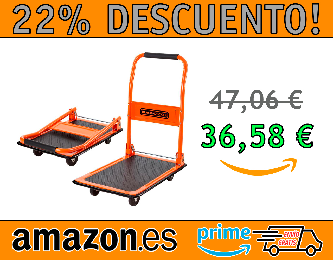 PLATAFORMA CON RUEDAS MÁX. 80KG BLACK & DECKER.