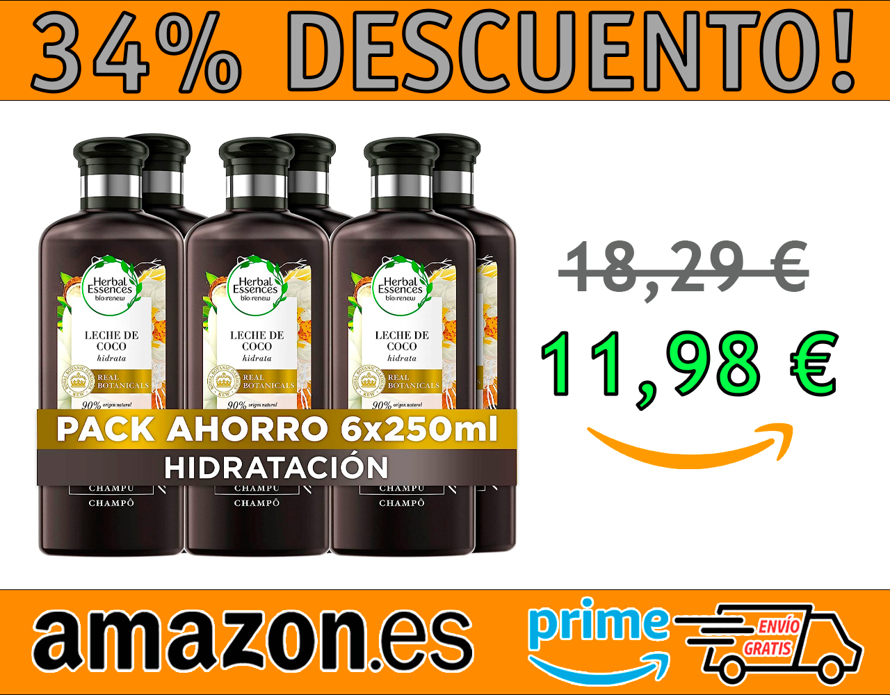 CHAMPÚ HIDRATANTE HERBAL ESSENCES LECHE DE COCO,