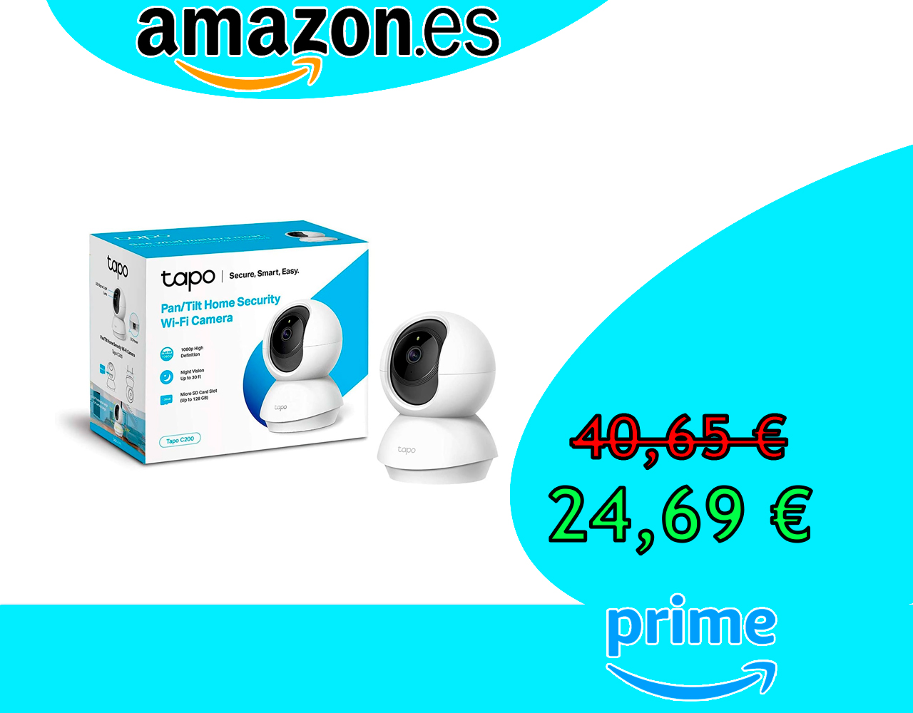 CÁMARA IP WIFI 360° TP-LINK TAPO C200