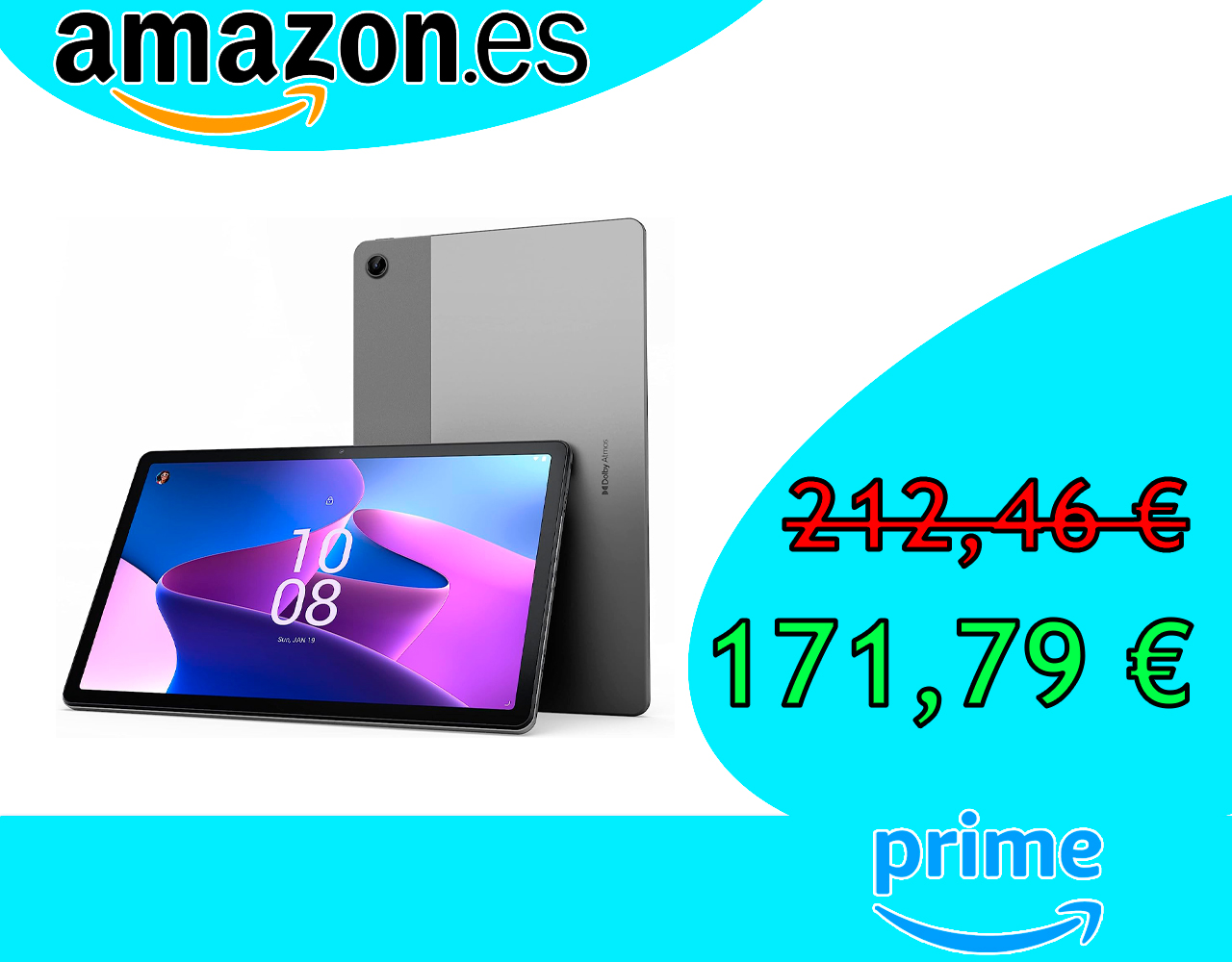TABLET DE 10.61″ 2K LENOVO TAB M10 PLUS