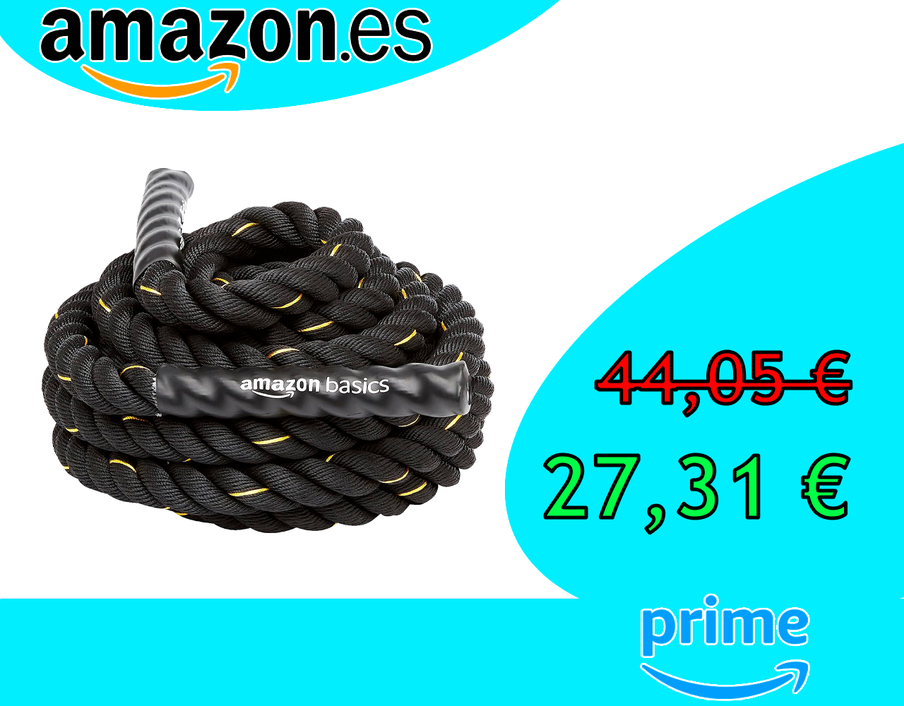 CUERDA PARA ENTRENAMIENTO PESADO AMAZON BASICS
