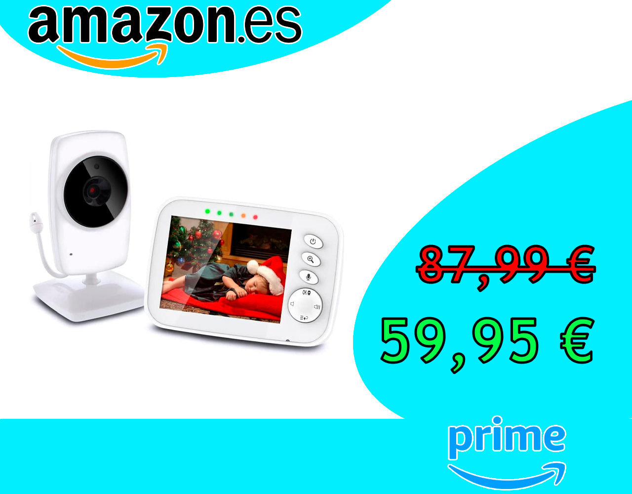 MONITOR DE BEBÉ CON CÁMARA INTELIGENTE NWOUIIAY