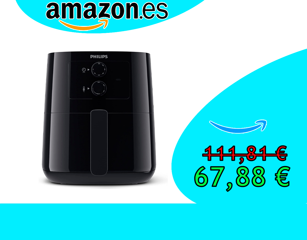 FREIDORA SIN ACEITE PHILIPS ESSENTIAL HD9200/90