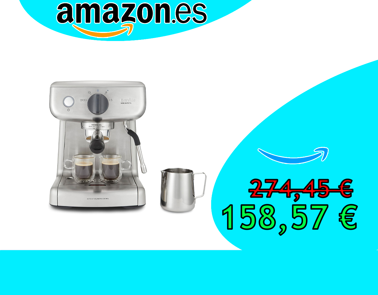 MÁQUINA DE CAFÉ EXPRESO BREVILLE MINI VCF125X