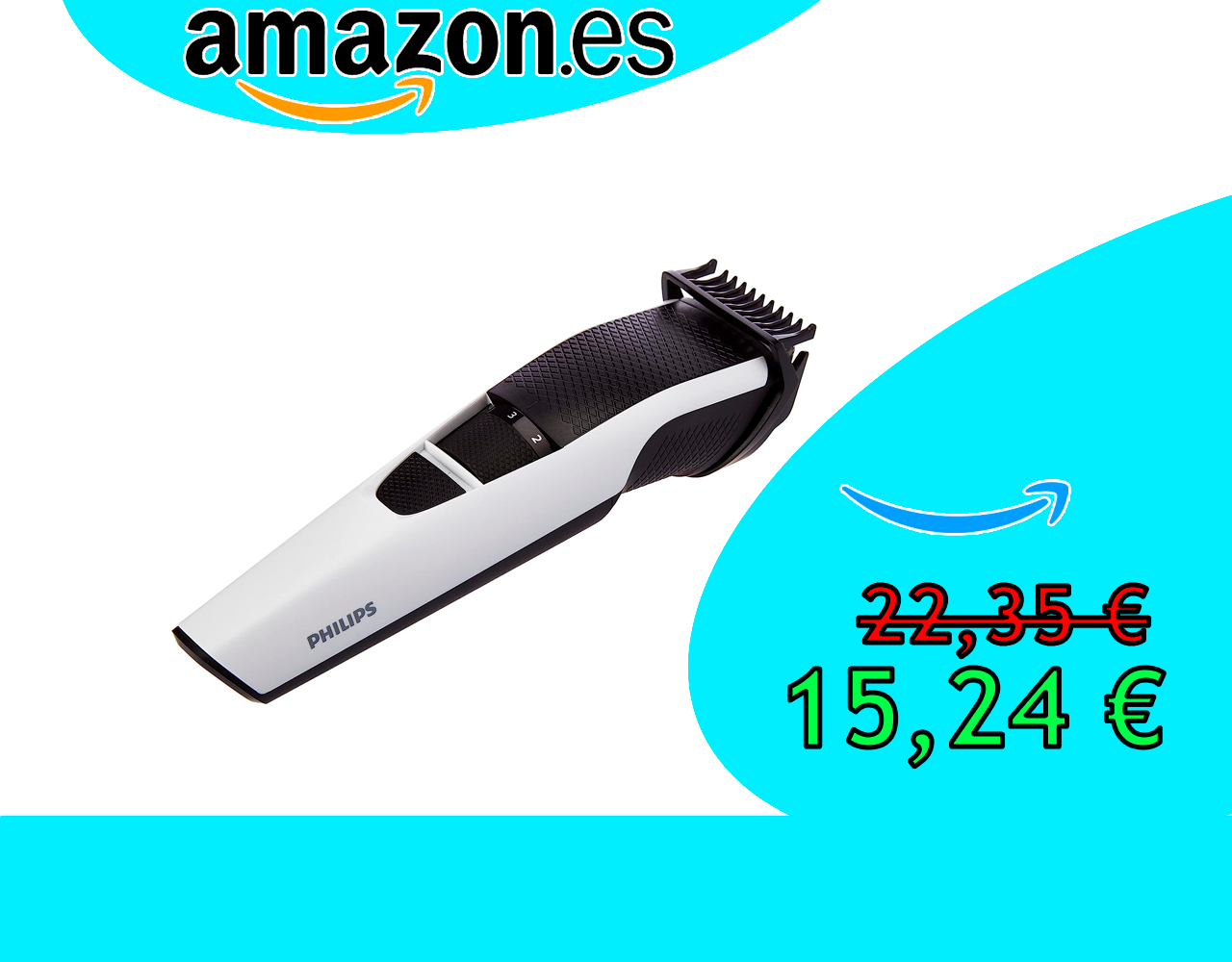 RECORTADORA DE BARBA PHILIPS BEARDTRIMMER SERIE 3000