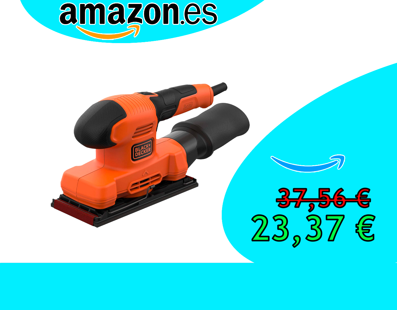 LIJADORA ORBITAL 150W 14.000 RPM BLACK+DECKER