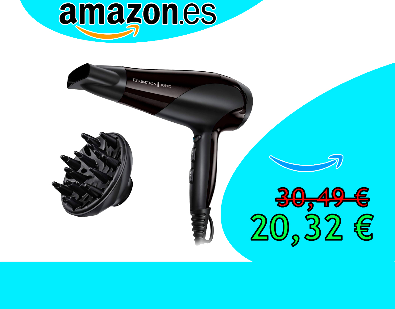 SECADOR DE PELO IONIC DRY 2200 REMINGTON