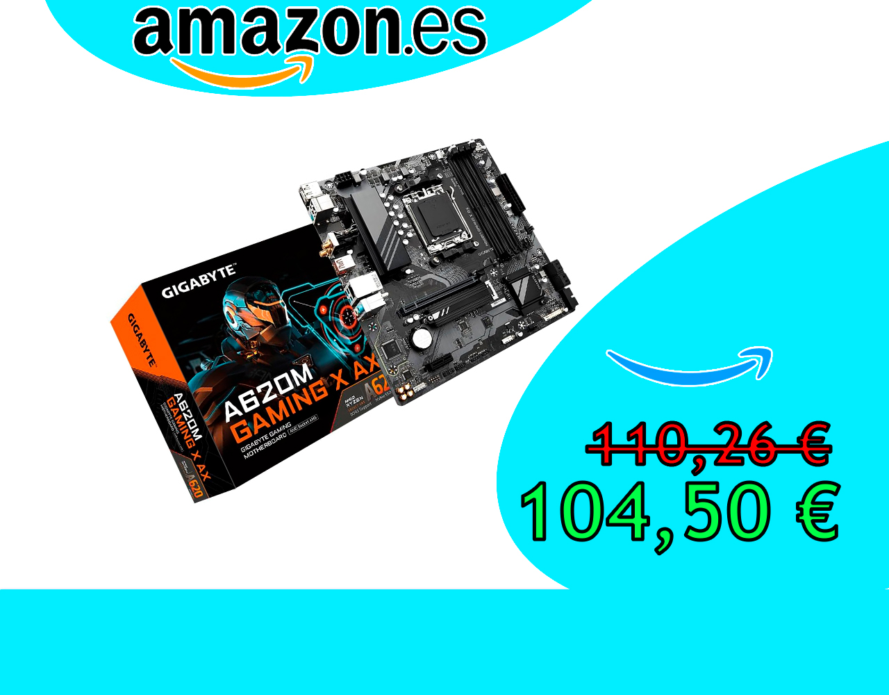 📣 MOTHERBOARD GIGABYTE A620M GAMING X AX SOCKET AM5, DDR4
