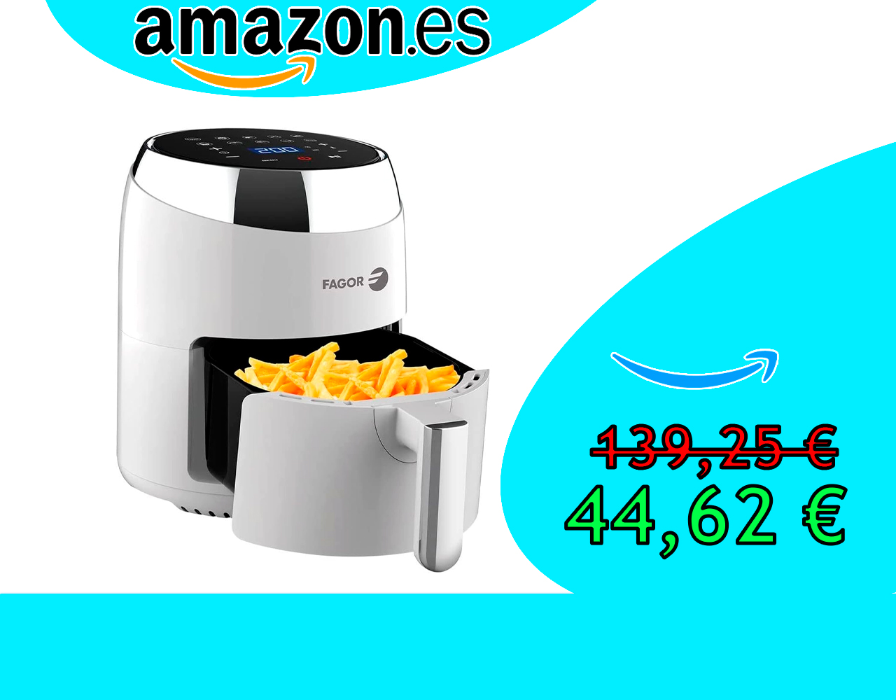 📢FREIDORA DE AIRE 1400W, 3,5 LITROS NATURFRY FAGOR