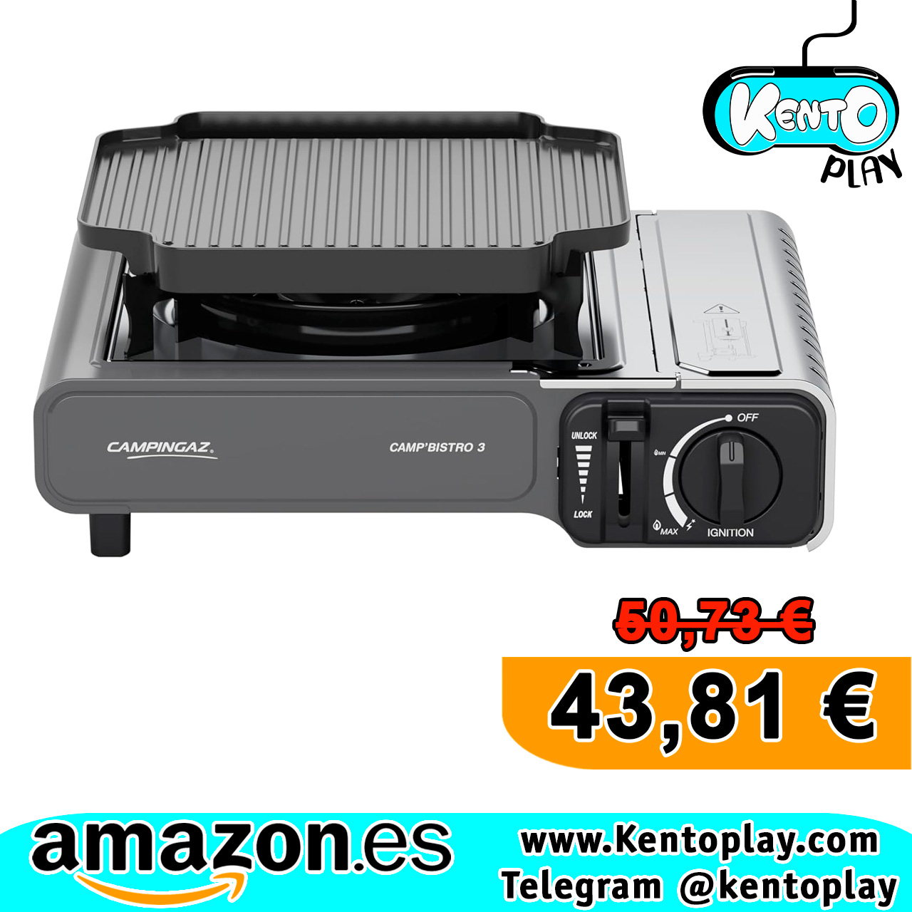 Cocina Portátil Compacta Para Exteriores 2200 Vatios.